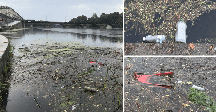 Il Po è una discarica a cielo aperto: un tappeto di plastica inquina le acque del fiume
