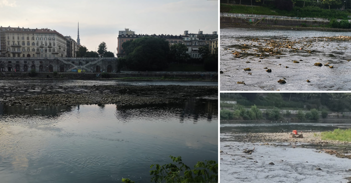 Il fiume Po e gli effetti della siccità Il fiume Po e gli effetti della siccità