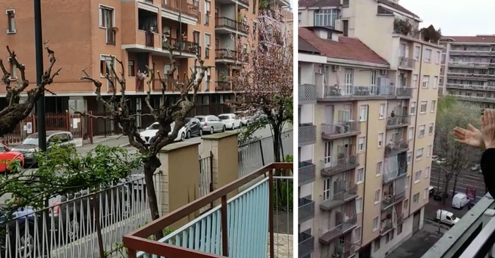 “Grazie”: a Torino tutti in balcone per applaudire medici e infermieri, il flash mob è commovente “Grazie”: a Torino tutti in balcone per applaudire medici e infermieri, il flash mob è commovente