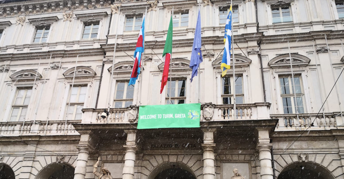 "Welcome Greta", Torino accoglie l'attivista dei Fridays For Future "Welcome Greta", Torino accoglie l'attivista dei Fridays For Future