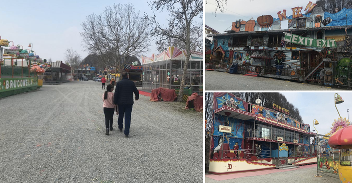 "Chiuso per Coronavirus": giostre ferme e desolazione al Luna Park della Pellerina [VIDEO e FOTO]