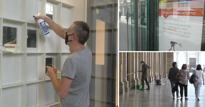 I negozi verso la riapertura: tra pulizia e allestimento vetrine, a Torino tentativi di ripartenza [VIDEO e FOTO]