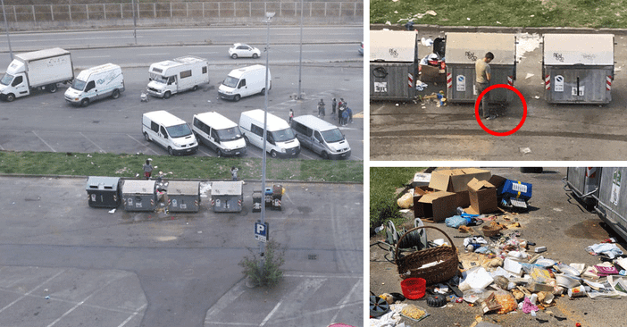 I nomadi prendono possesso del parcheggio dello Snos: “Rifiuti e urina a cielo aperto, siamo terrorizzati”