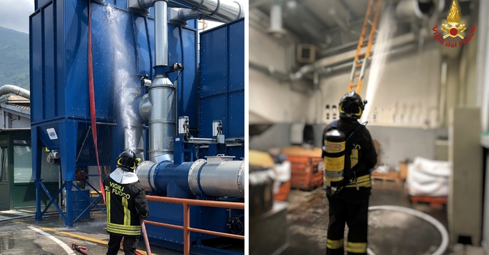 Bruzolo, incendio in un impianto industriale: sul posto vigili del fuoco e carabinieri