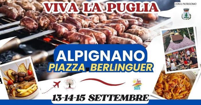 In Piazza Berlinguer ad Alpignano arriva "Viva La Puglia"