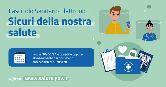Fascicolo sanitario elettronico: fino al 30 giugno si può scegliere se consentire il caricamento dati pregressi