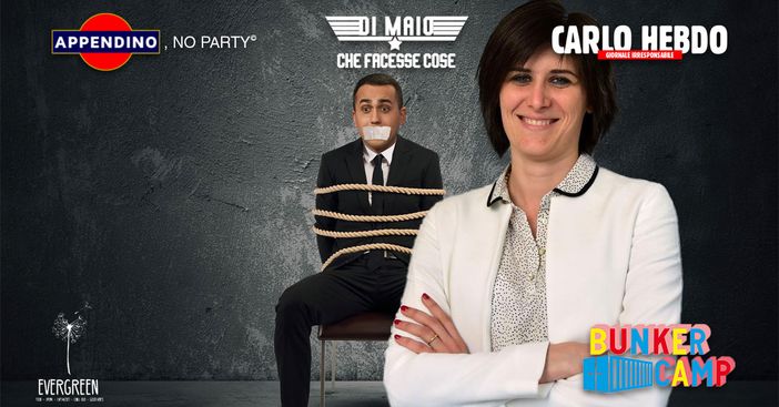 Chiara Appendino proibisce Luigi Di Maio: esposizione di manifesti satirici di Andrea Federico Cecchin