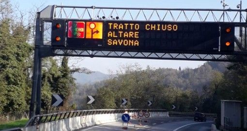 Chiuso il tratto tra Altare e la cittadina della Torretta, direzione mare
