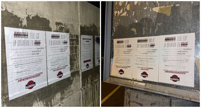 Protesta choc a Torino, manifesti fuori dal centro accoglienza migranti: “Tornino nelle loro terre”