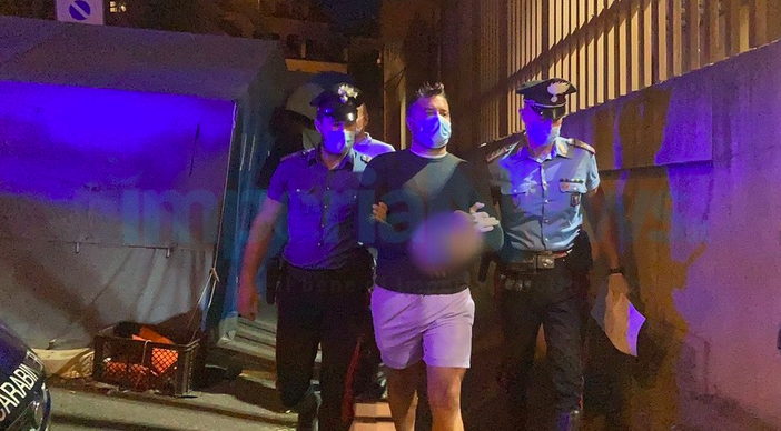 Il fermato dai carabinieri