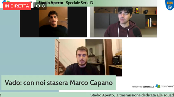 Stadio Aperto: riviviamo la nuova puntata dedicata al campionato di Serie D. Ospite Marco Capano del Vado Stadio Aperto: riviviamo la nuova puntata dedicata al campionato di Serie D. Ospite Marco Capano del Vado