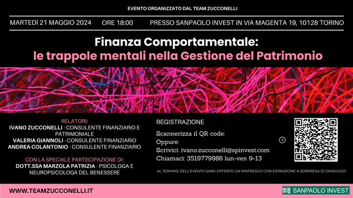 Finanza Comportamentale: le trappole mentali nella gestione del patrimonio Finanza Comportamentale: le trappole mentali nella gestione del patrimonio