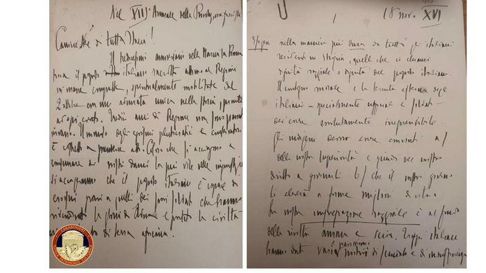 Documenti del Duce a D'Annunzio restituiti all'Archivio di Stato