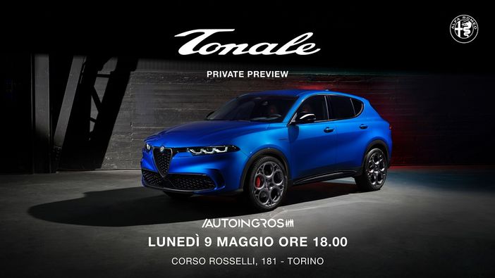 L’attesa sta per terminare: il 9 Maggio Alfa Romeo Tonale presentata in Anteprima da Autoingros a Torino L’attesa sta per terminare: il 9 Maggio Alfa Romeo Tonale presentata in Anteprima da Autoingros a Torino