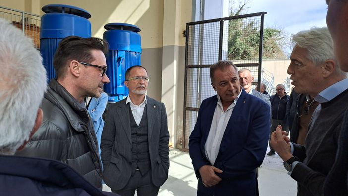 Il sopralluogo alle opere idrauliche del Piemonte