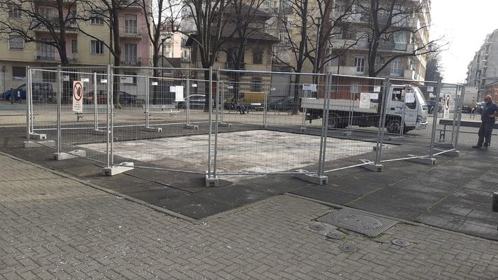 lavori in piazza Mattirolo