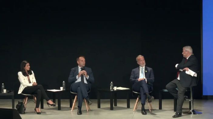Valentina Sganga, Stefano Lo Russo, Paolo Damilano sul palco con Domenico Siniscalco
