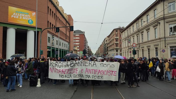 presidio anti FdI corso Giulio Cesare