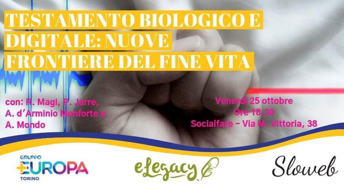 Testamento biologico e digitale: nuove frontiere del fine vita. Domani dibattito con Magi, Jarre e d’Arminio Monforte Testamento biologico e digitale: nuove frontiere del fine vita. Domani dibattito con Magi, Jarre e d’Arminio Monforte
