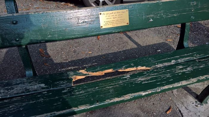 Vandalizzata a San Salvario la panchina di Carla Pignata, simbolo di impegno civile