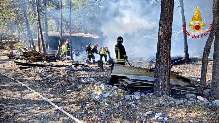 Bardonecchia, incendio al camping di Melezet
