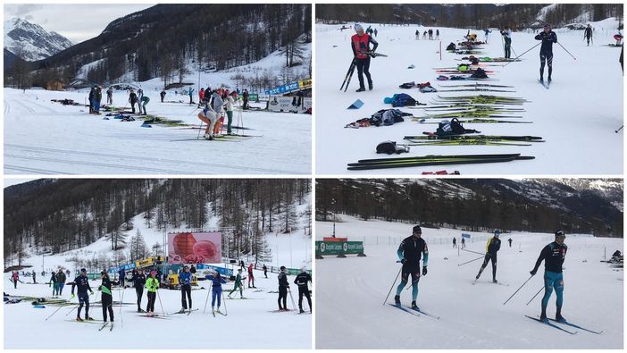 Alpen Cup a Pragelato: in mattinata gli atleti hanno provato la pista Alpen Cup a Pragelato: in mattinata gli atleti hanno provato la pista