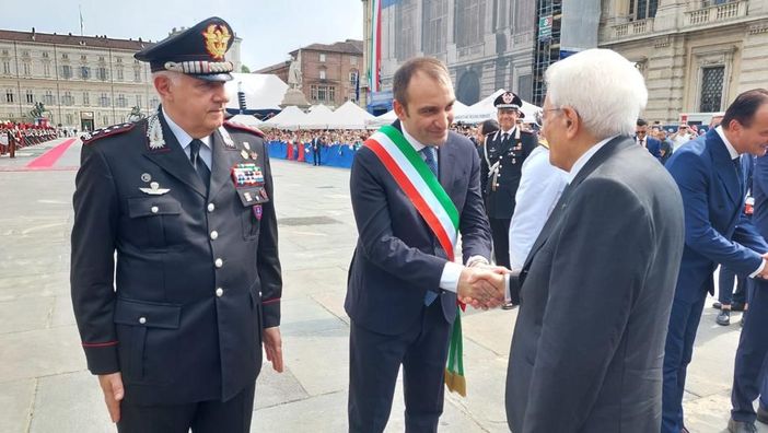 Sergio Mattarella con Stefano Lo Russo