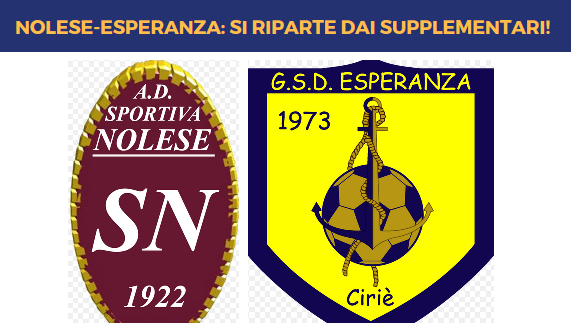 PAZZESCO SPAREGGIO: SI RIPARTE DAI SUPPLEMENTARI - Nolese-Esperanza di Coppa: mai successo prima PAZZESCO SPAREGGIO: SI RIPARTE DAI SUPPLEMENTARI - Nolese-Esperanza di Coppa: mai successo prima