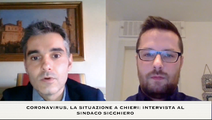 Coronavirus a Chieri, il sindaco Sicchiero: “State a casa, fatelo per le vostre famiglie e la comunità” [VIDEO]