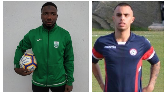 Momoh Sani dell'Ivrea e Simone Ferlazzo del Lucento