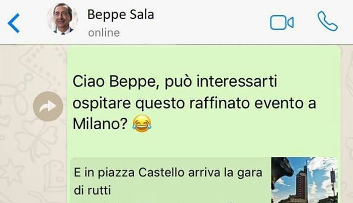 Appendino &quot;scrive&quot; a Sala: &quot;Cedesi  gara di rutti a Milano&quot;