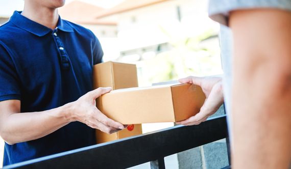 vendita a domicilio - foto d'archivio