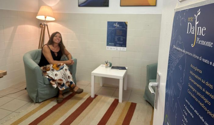 Francesca Gardiol nei locali di Rete Dafne Francesca Gardiol nei locali di Rete Dafne