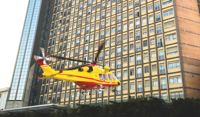 elicottero arriva al CTO