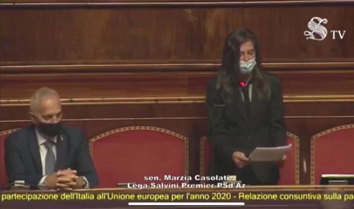 Ue, Casolati (Lega): "No a cambiali in bianco al governo, no a un'Europa surrogata"