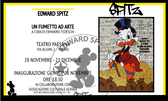 Edward Spitz, un fumetto ad arte al teatro Paesana Edward Spitz, un fumetto ad arte al teatro Paesana