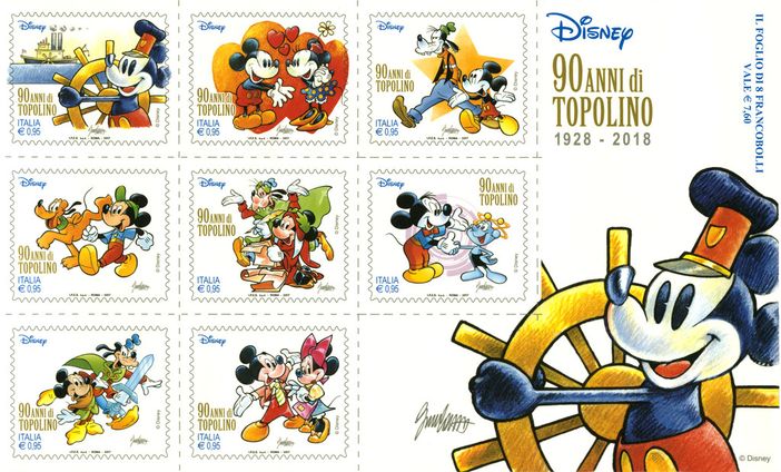 Da oggi anche a Torino emissione di francobolli di personaggi dei fumetti Disney Da oggi anche a Torino emissione di francobolli di personaggi dei fumetti Disney