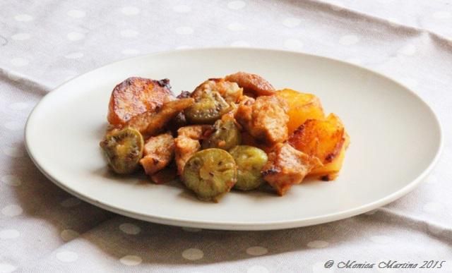 Mercoledì Veg: straccetti di muscolo di grano con nergi e patate Mercoledì Veg: straccetti di muscolo di grano con nergi e patate