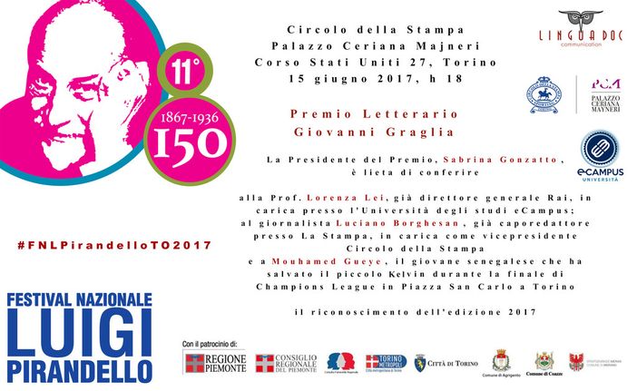 Giovedì al Circolo della Stampa si parla di Pirandello Giovedì al Circolo della Stampa si parla di Pirandello