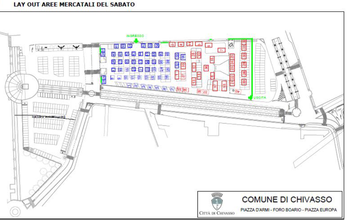 Torna il mercato del sabato a Chivasso: ecco la nuova disposizione dei banchi
