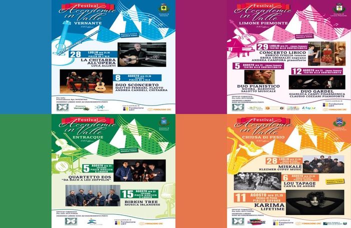 Conto alla rovescia per gli appuntamenti con il Festival Accademie in Valle del direttore artistico Angelo Vinai. Si inizia il 28 luglio a Chiusa Pesio Conto alla rovescia per gli appuntamenti con il Festival Accademie in Valle del direttore artistico Angelo Vinai. Si inizia il 28 luglio a Chiusa Pesio