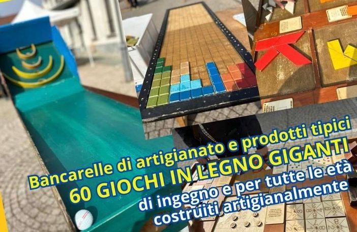 Giochi in legno per via Colombo