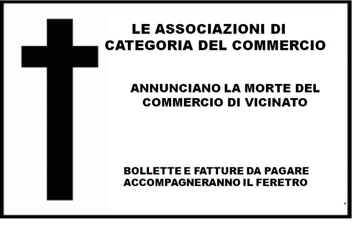 Manifesto protesta commercianti Manifesto protesta commercianti