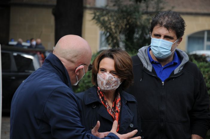 Il ministro Elena Bonetti in visita alla Piccola Casa di Torino