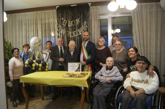 Grande festa per i 107 anni di Dante Piccobotta, il centenario più longevo di Collegno