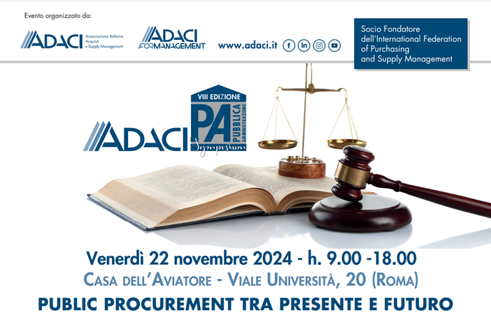 ADACI PA SYMPOSIUM: il public procurement tra presente e futuro a Roma ADACI PA SYMPOSIUM: il public procurement tra presente e futuro a Roma