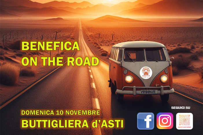 Torna a Buttigliera d'Asti "Benefica on the road!" domenica 10 novembre Torna a Buttigliera d'Asti "Benefica on the road!" domenica 10 novembre