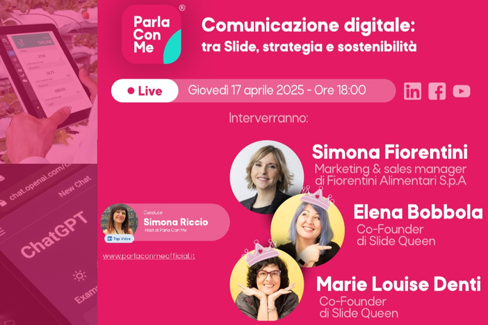 Parla con Me® – Comunicazione digitale: tra Slide, strategia e sostenibilità Parla con Me® – Comunicazione digitale: tra Slide, strategia e sostenibilità