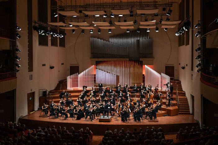 Una immagine dell'orchestra sinfonica della Rai di Torino