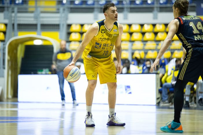 Franko Bushati, ex dell'incontro insieme a coach Cavina - Foto di Giulia Serafini